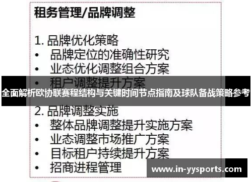 全面解析欧协联赛程结构与关键时间节点指南及球队备战策略参考