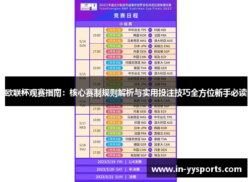 欧联杯观赛指南：核心赛制规则解析与实用投注技巧全方位新手必读